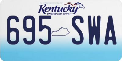 KY license plate 695SWA