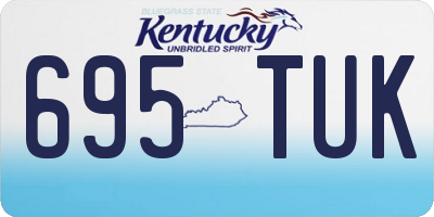 KY license plate 695TUK