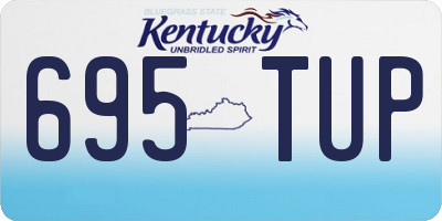 KY license plate 695TUP