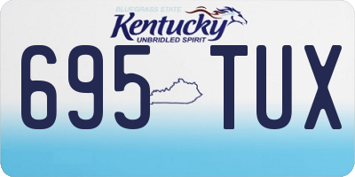 KY license plate 695TUX