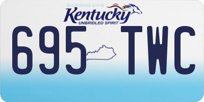 KY license plate 695TWC