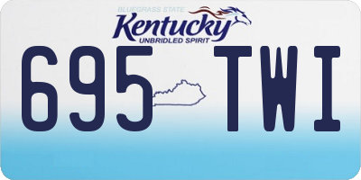 KY license plate 695TWI