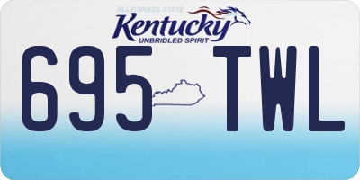 KY license plate 695TWL