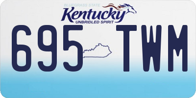 KY license plate 695TWM