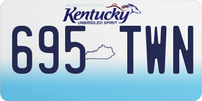 KY license plate 695TWN