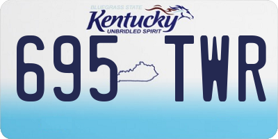 KY license plate 695TWR