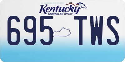 KY license plate 695TWS