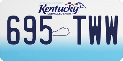 KY license plate 695TWW