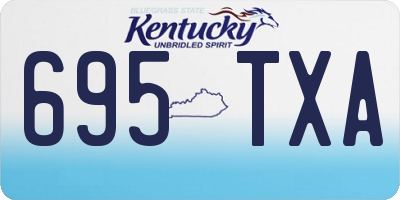 KY license plate 695TXA