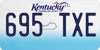 KY license plate 695TXE