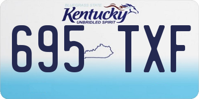KY license plate 695TXF