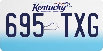 KY license plate 695TXG