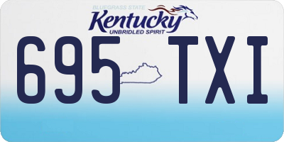 KY license plate 695TXI