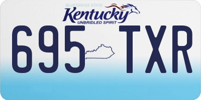 KY license plate 695TXR