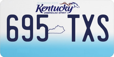 KY license plate 695TXS