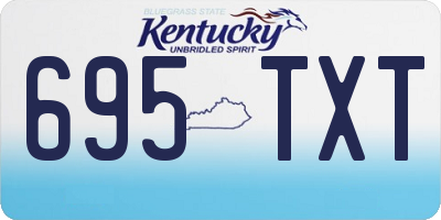 KY license plate 695TXT