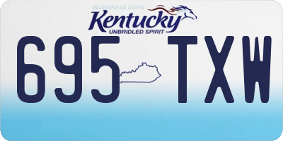 KY license plate 695TXW