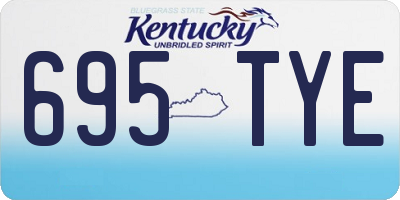 KY license plate 695TYE