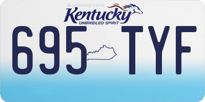 KY license plate 695TYF