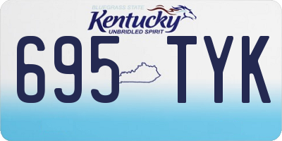 KY license plate 695TYK