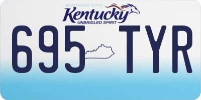 KY license plate 695TYR