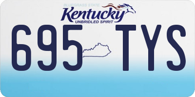 KY license plate 695TYS