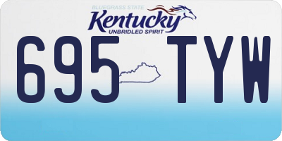 KY license plate 695TYW