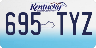KY license plate 695TYZ