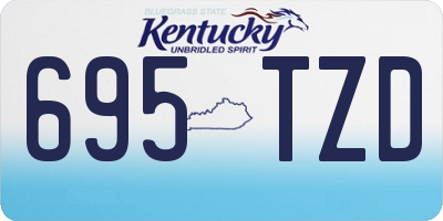 KY license plate 695TZD