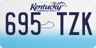 KY license plate 695TZK