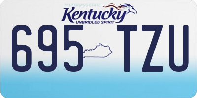 KY license plate 695TZU
