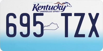 KY license plate 695TZX