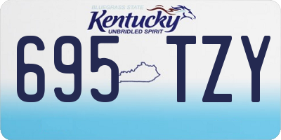 KY license plate 695TZY
