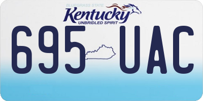 KY license plate 695UAC