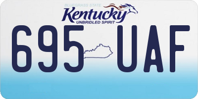 KY license plate 695UAF