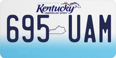 KY license plate 695UAM