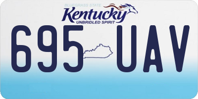 KY license plate 695UAV