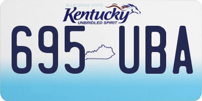 KY license plate 695UBA