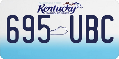 KY license plate 695UBC