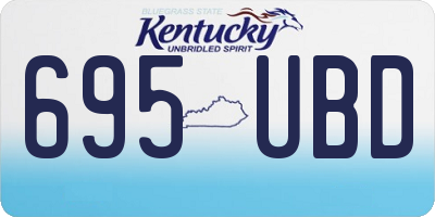KY license plate 695UBD