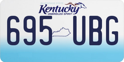 KY license plate 695UBG