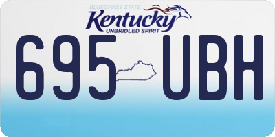 KY license plate 695UBH