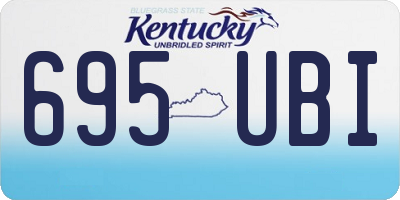 KY license plate 695UBI