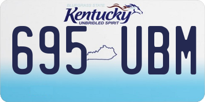 KY license plate 695UBM