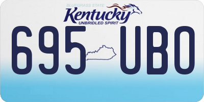 KY license plate 695UBO