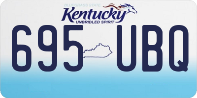 KY license plate 695UBQ