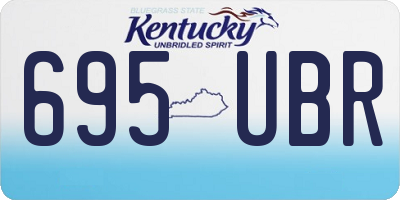 KY license plate 695UBR