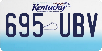 KY license plate 695UBV
