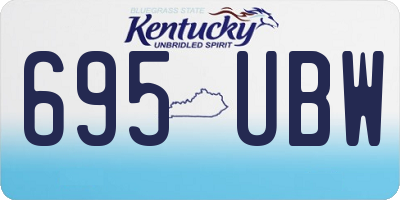 KY license plate 695UBW