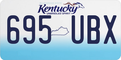 KY license plate 695UBX